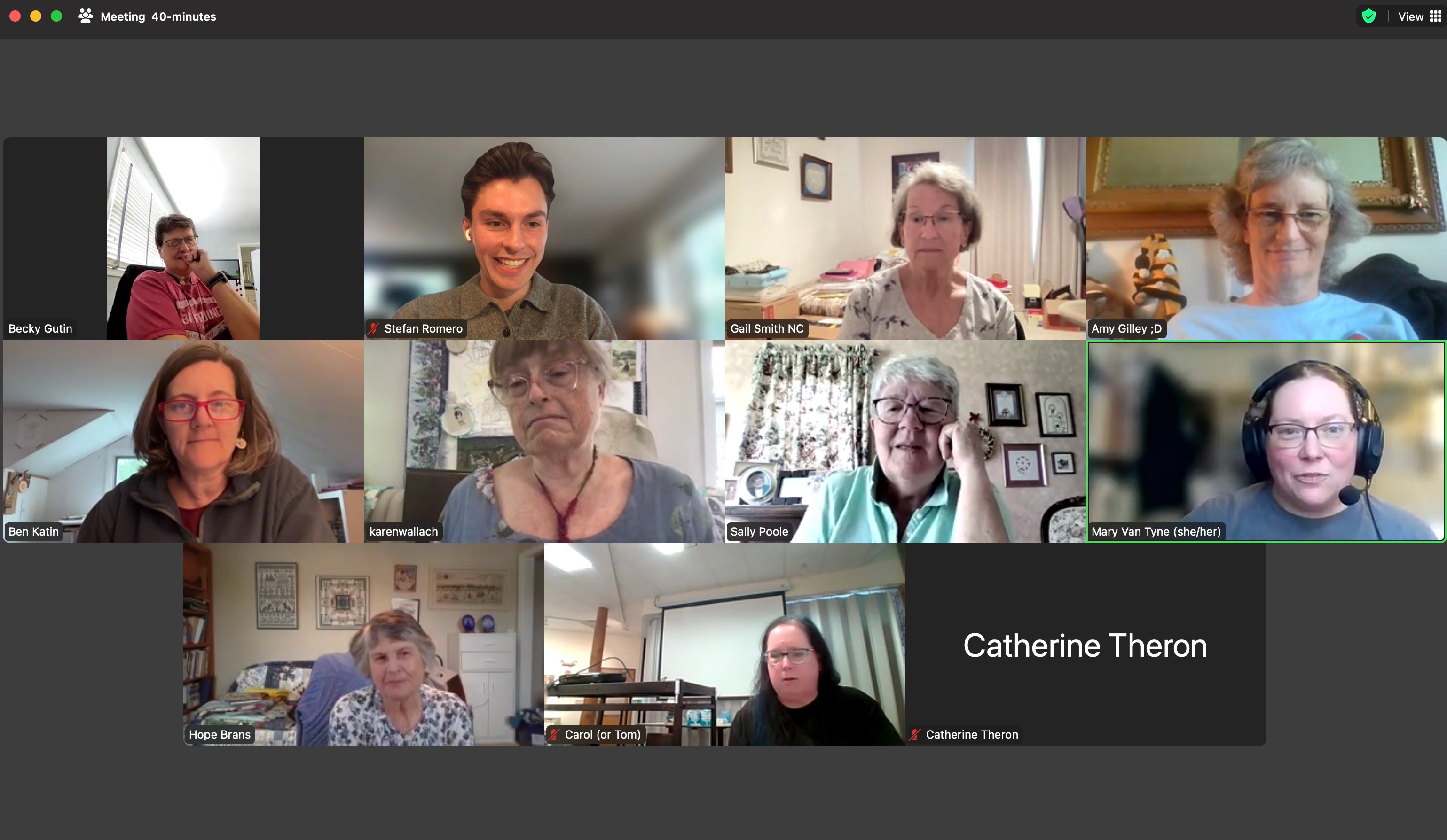 America's Tapestry Directors Zoom Meeting